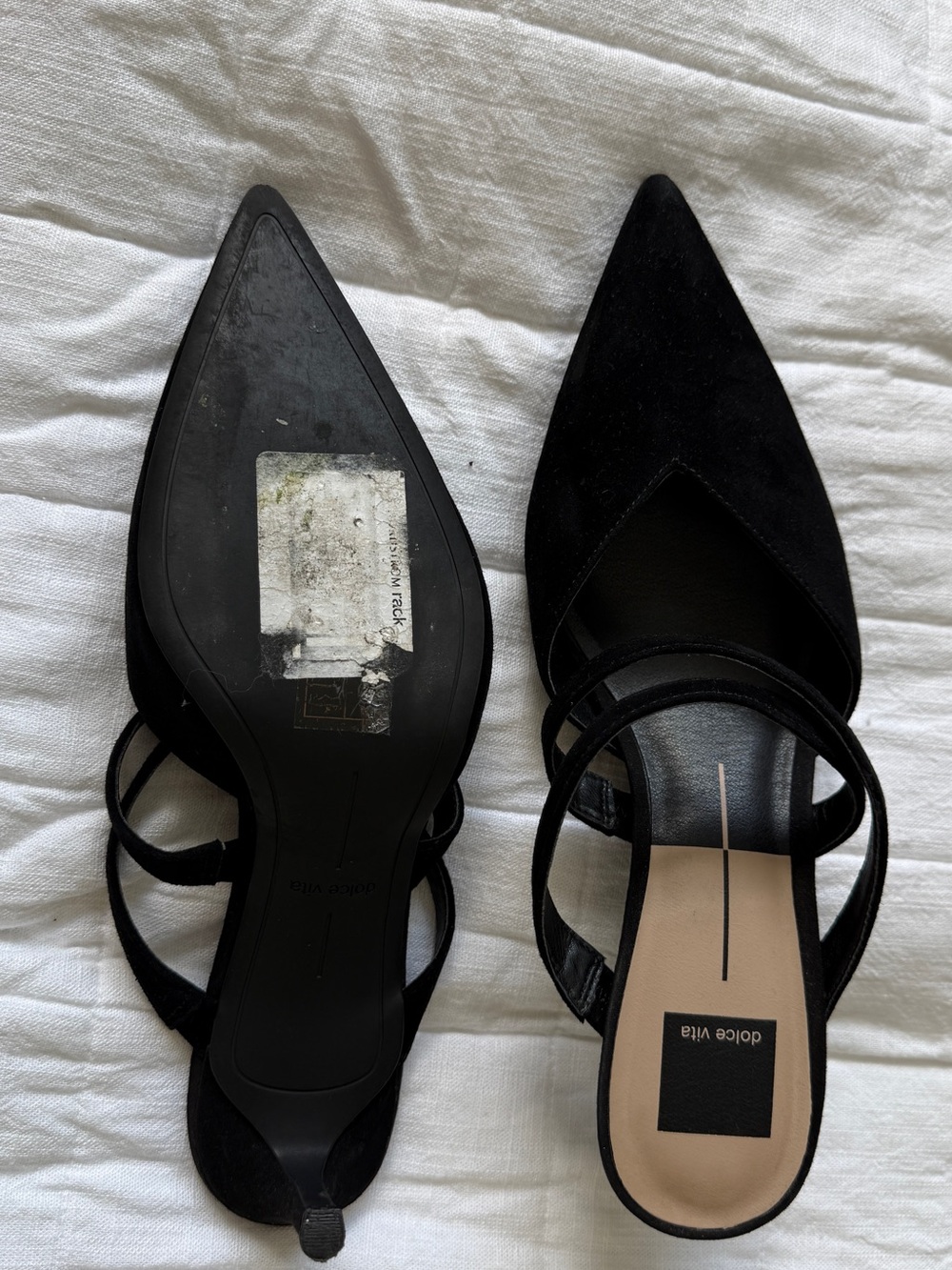 Dolce Vita Black Pointed Toe Double-Strap heel - Picture 3 of 5